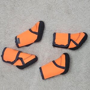 Petbobi Neon Orange Waterproof Dog Shoes Sz 60